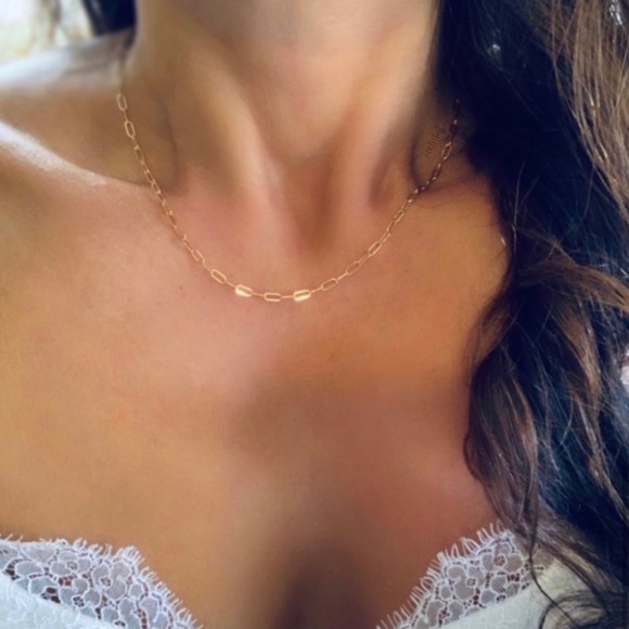 Gold Filled Chain Link Choker Necklace - Picture 7 of 8